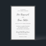 Elle Simple Modern Bröllop Inbjudningar<br><div class="desc">Modern bröllopsinbjudan med en enkel design med din händelseinformation omgiven av ett tunt gräns.</div>
