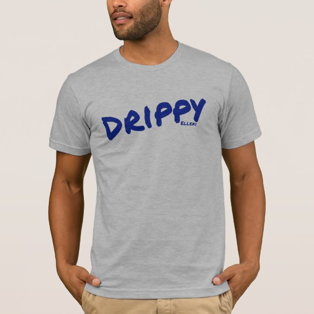 Elleki Drippy (blå) T Shirt (Framsida)