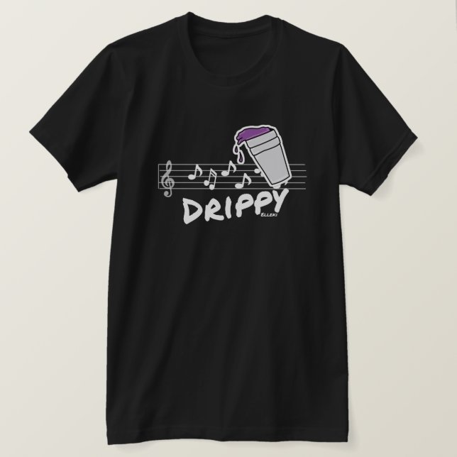 Elleki Drippy Kopp T-Shirt (vit) (Design framsida)