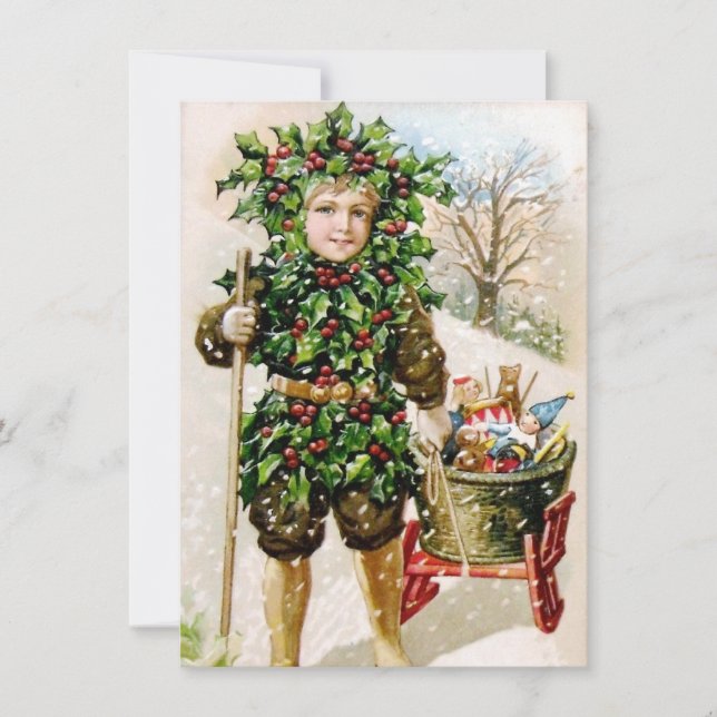 Ellen Clapsaddle: Holly Boy med Leksak (Framsida)