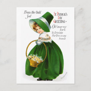 Ellen Clapsadles St. Patrick's Day Girl Vykort