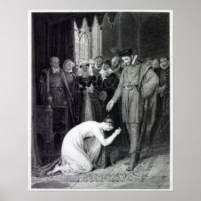 Ellen Douglas som visar ring Poster (Framsidan)