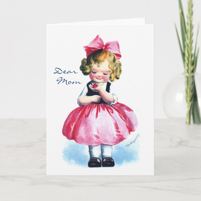 Ellen H. Clapsaddle: Flicka med hjärta Kort (Framsida)