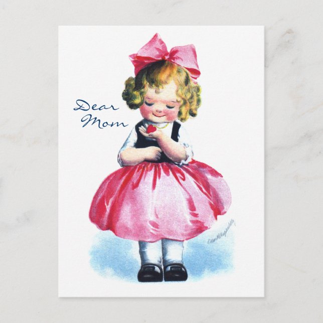 Ellen H. Clapsaddle: Girl with Heart Vykort (Framsida)