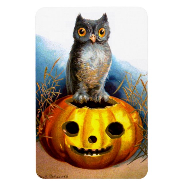 Ellen H. Clapsaddle: Halloween Uggla Magnet (Vertikal)