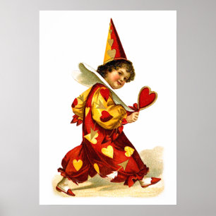 Ellen H. Clapsaddle: Harlequin med hjärta Poster