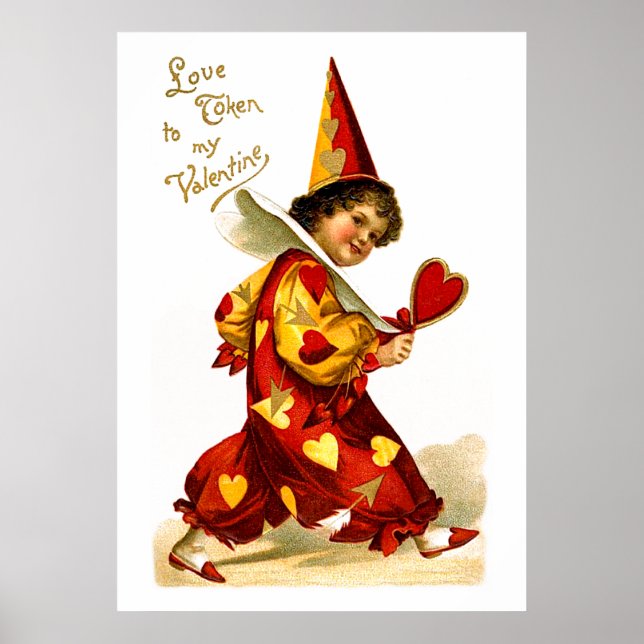 Ellen H. Clapsaddle: Harlequin with Heart Poster (Framsidan)