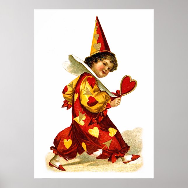 Ellen H. Clapsaddle: Harlequin with Heart Poster (Framsidan)