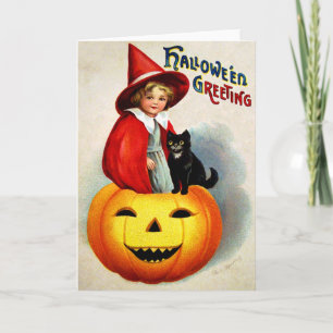 Ellen H. Clapsaddle: Häxa i jacken O'Lantern Kort