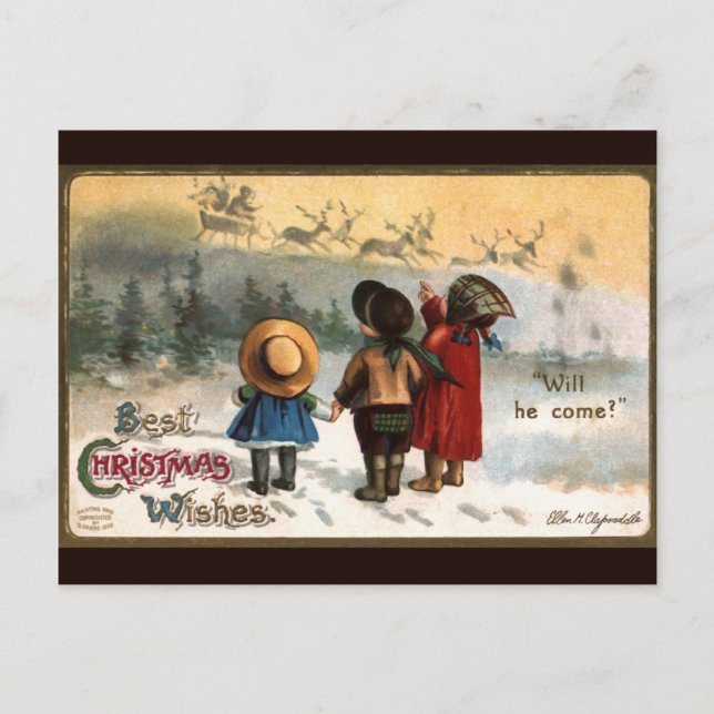 Ellen H. Clapsaddle: Kommer komen Vykort (Framsida)