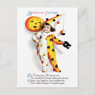 Ellen H. Clapsaddle: Liten Halloween-Harlekin Vykort