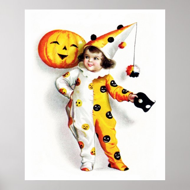 Ellen H. Clapsaddle: Little Halloween Harlequin Poster (Framsidan)