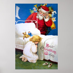 Ellen H. Clapsaddle: Lyssnande Santa Poster
