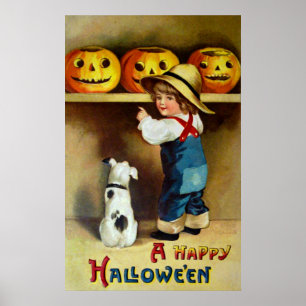 Ellen H. Clapsaddle: Pojke, hund och jack Poster