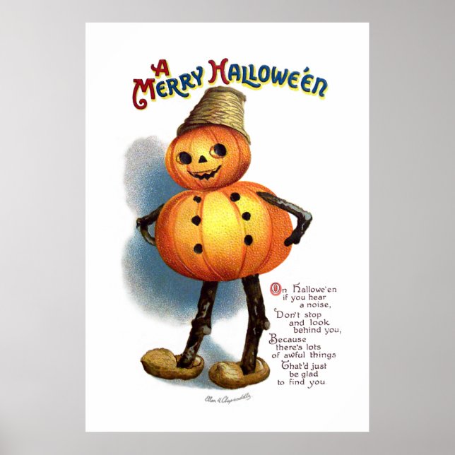Ellen H. Clapsaddle: Pumpkin Boy Poster (Framsidan)