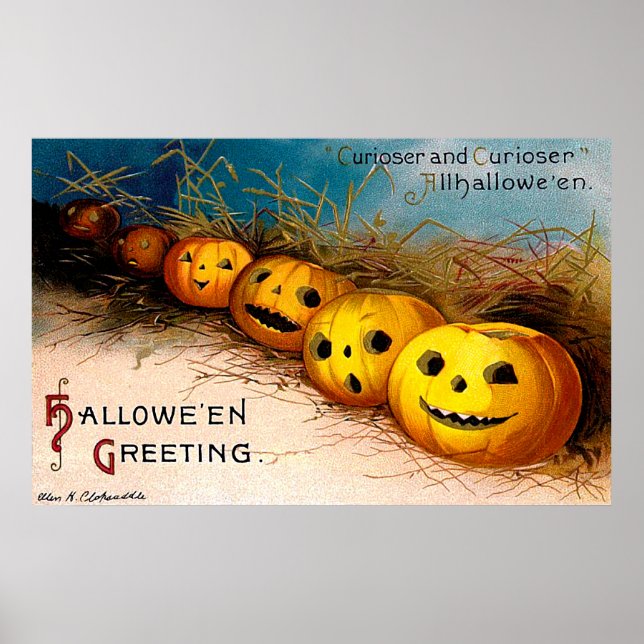 Ellen H. Clapsaddle: Pumpkin Row Poster (Framsidan)
