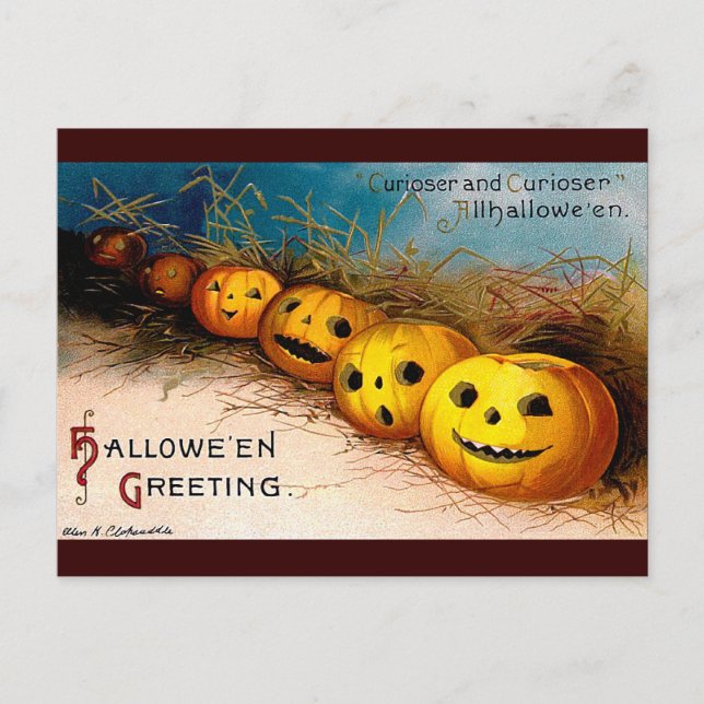Ellen H. Clapsaddle: Pumpkin Row Vykort (Framsida)