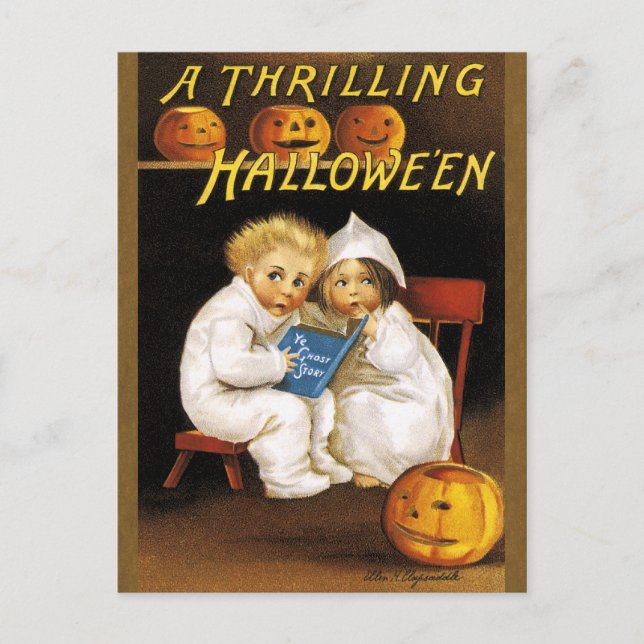 Ellen H. Clapsaddle: Thrilling Halloween Vykort (Framsida)