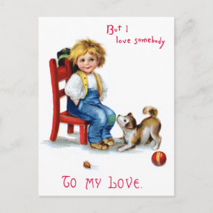 Ellen H. Clapsaddle: Valentine Boy med Hund Helg Vykort