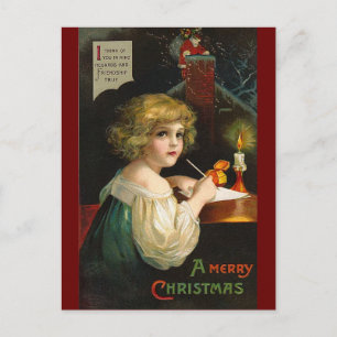 Ellen H. Clapsaddle - Writing jul Girl Helg Vykort