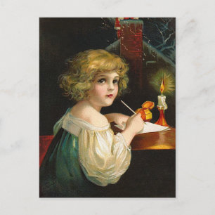 Ellen H. Clapsaddle - Writing jul Girl Helg Vykort