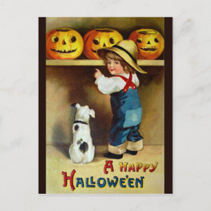 Ellen H. Kluffare: Boy, Hund och Jack O'Lanterns Vykort