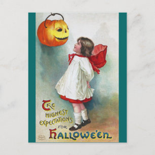 Ellen H. Kluffare: Flicka med Jack O'Lantern Vykort