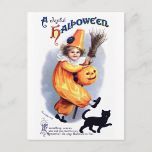 Ellen H. Kluffare: Halloween Harlequin med Kat Vykort