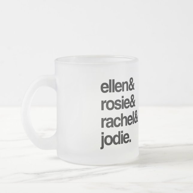 Ellen Rosie Rachel och Jodie Frostad Glasmugg (Vänster)