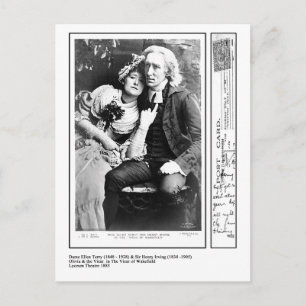 Ellen Terry & Henry Irving i Wakefies Vicar Vykort