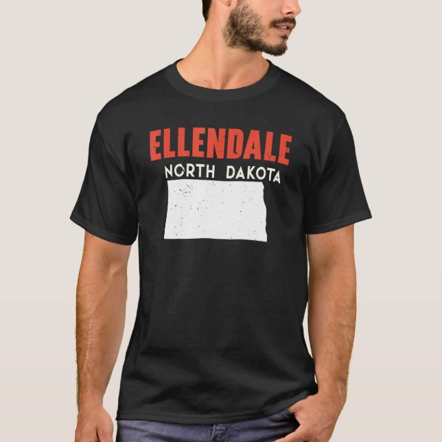Ellendale North Dakota USA State America Travel T Shirt (Framsida)