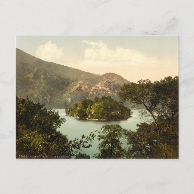 Ellen's Isle, Loch Katrine, Trossachs, Skottland Vykort (Framsida)