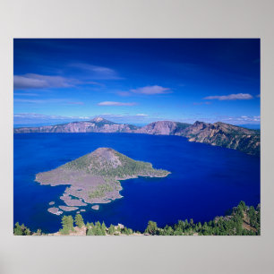 ELLER, Crater Sjö NP, Wizard Island och Crater Poster