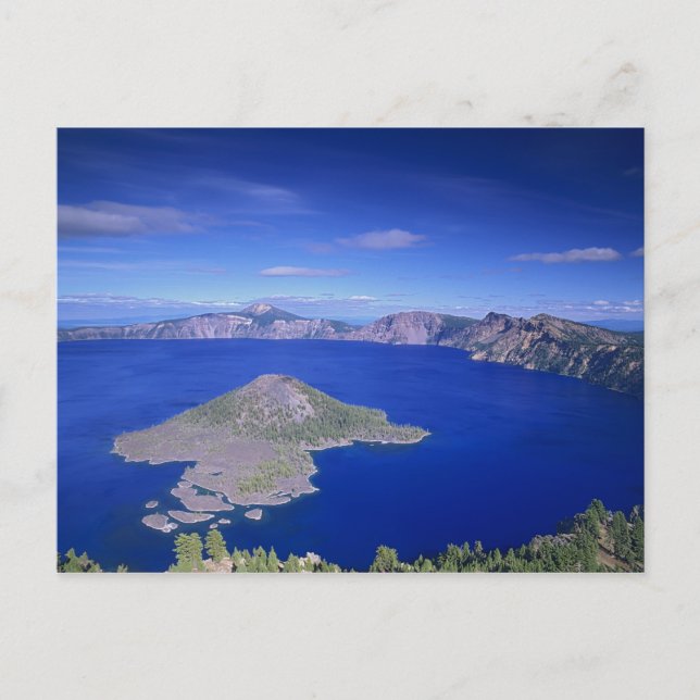 ELLER, Crater Sjö NP, Wizard Island och Crater Vykort (Framsida)
