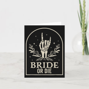 Eller Die Skeleton Hand Gothic Bachelorette Party Kort
