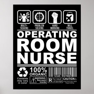 ELLER Nurse-operationsrum Sjuksköterska Poster