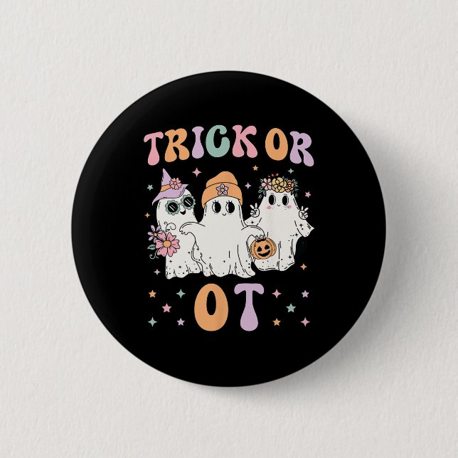 eller operationsbehandlare Halloween Gho Knapp (Framsida)