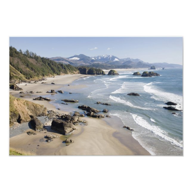 ELLER, Oregon-kusten, Ecola State Park, Crescent 2 Fototryck (Framsidan)