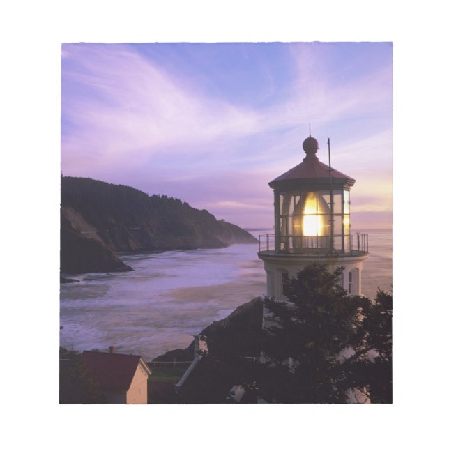 ELLER, Oregon-kusten, Heceta Head fyr, på Anteckningsblock (Framsida)