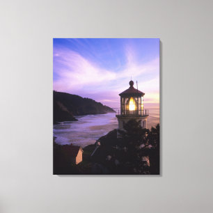 ELLER, Oregon-kusten, Heceta Head Lighthouse, på Canvastryck
