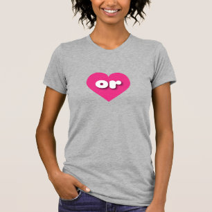 eller shock rosa hjärta - I kärlek eller T Shirt