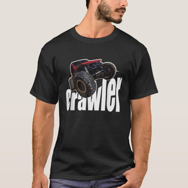 eller spår sten som kryper utanför sten crawlning t shirt (Framsida)