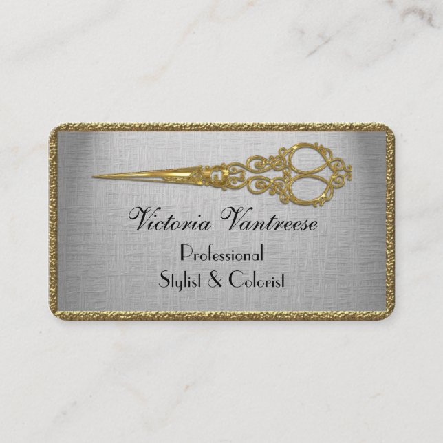 Elles skuggar Velmont Scissor den eleganta Visitkort (Framsida)