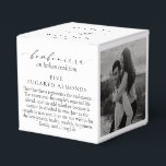 Ellesmere An Italiana Tradition 5 Sugared Almonds Presentaskar<br><div class="desc">Den här sövda reklamboxen för mandlar har en minimalistisk design och kalligrafi. Om du anpassar rutan med namnen går det inte att redigera skriptrubriken. Om du vill göra en mer avancerad anpassning av den här designen väljer du bara knappen "Anpassa den" ovan.</div>