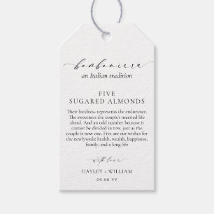 Ellesmere An Italiana Tradition 5 Sugared Almonds Presentetikett