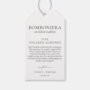 Ellesmere An Italiana Tradition 5 Sugared Almonds Presentetikett