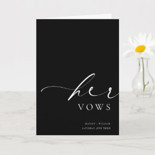 Ellesmere Black Her Vords Bröllop Card Kort
