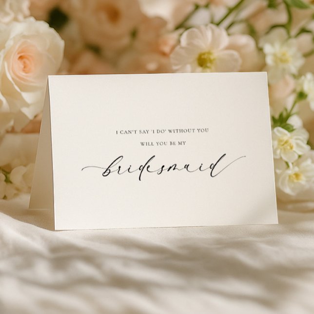 Ellesmere Bridesmaid Proposal Folded Card Kort (Skapare uppladdad)