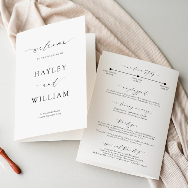 Ellesmere Bröllop Ceremony-programmet Program (Skapare uppladdad)