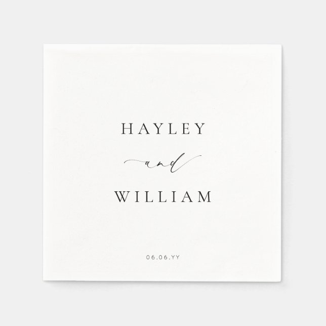 Ellesmere Bröllop Namn Pappersservett (Framsidan)